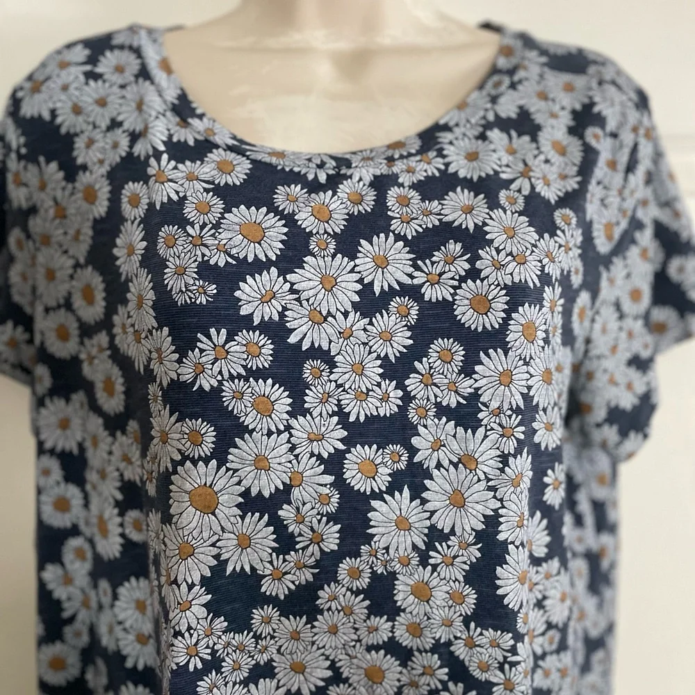 Toad&Co Navy Floral Above the Knee Dress - Picture 2 of 4